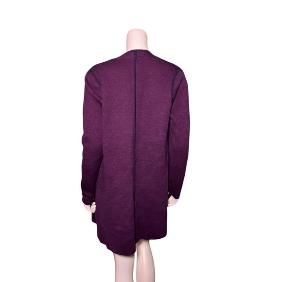 Talbots Woman Pure Merino Wool Cardigan Burgundy Plum Size X - Picture 3 of 8